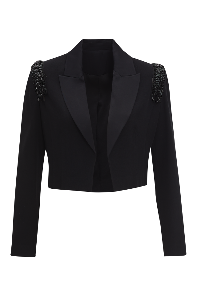 Embellished Crop Blazer