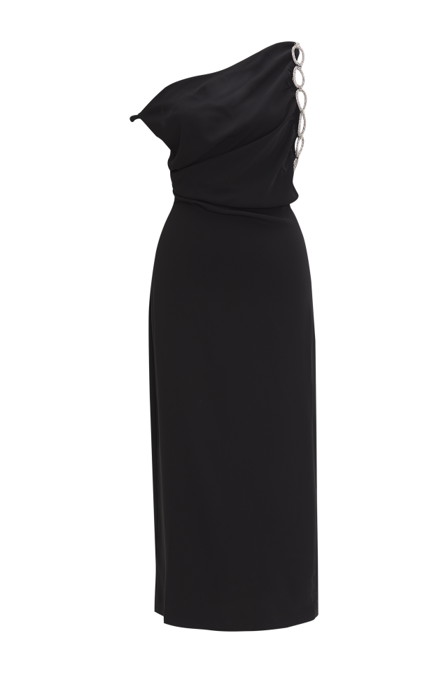 Off-shoulder Midi Dress