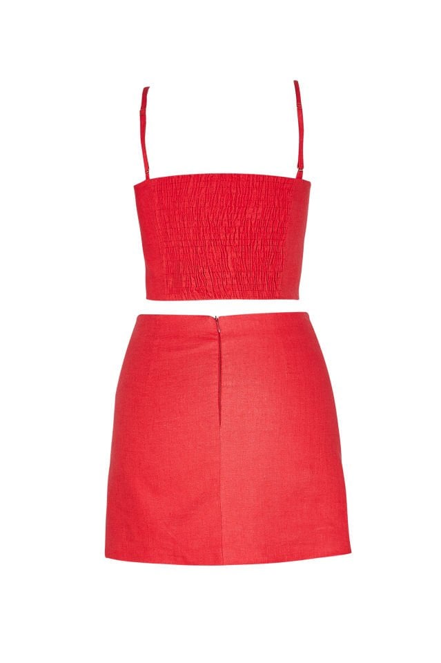 Oralia Fleur Set in Coral