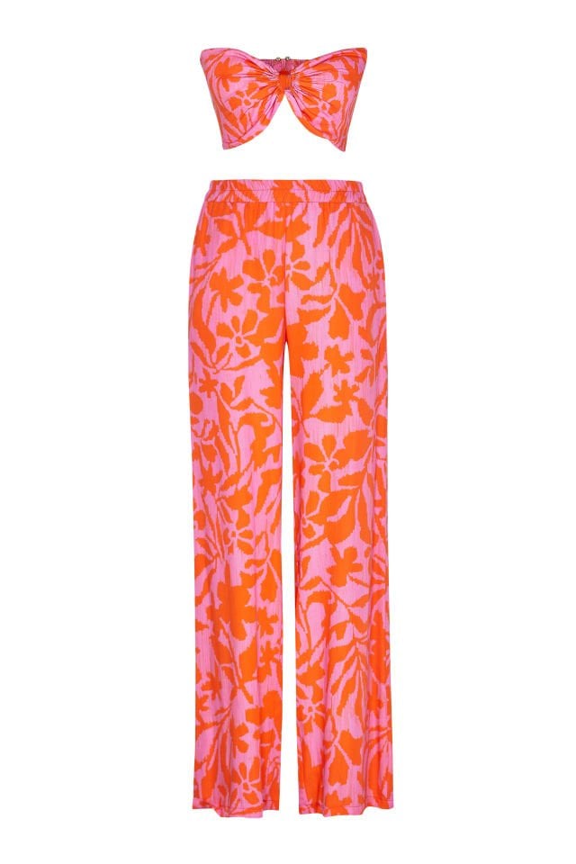 Zayana Floral Print Co-Ord Set in Pink