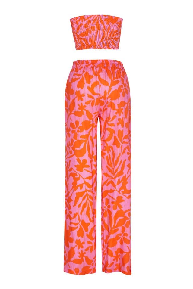 Zayana Floral Print Co-Ord Set in Pink