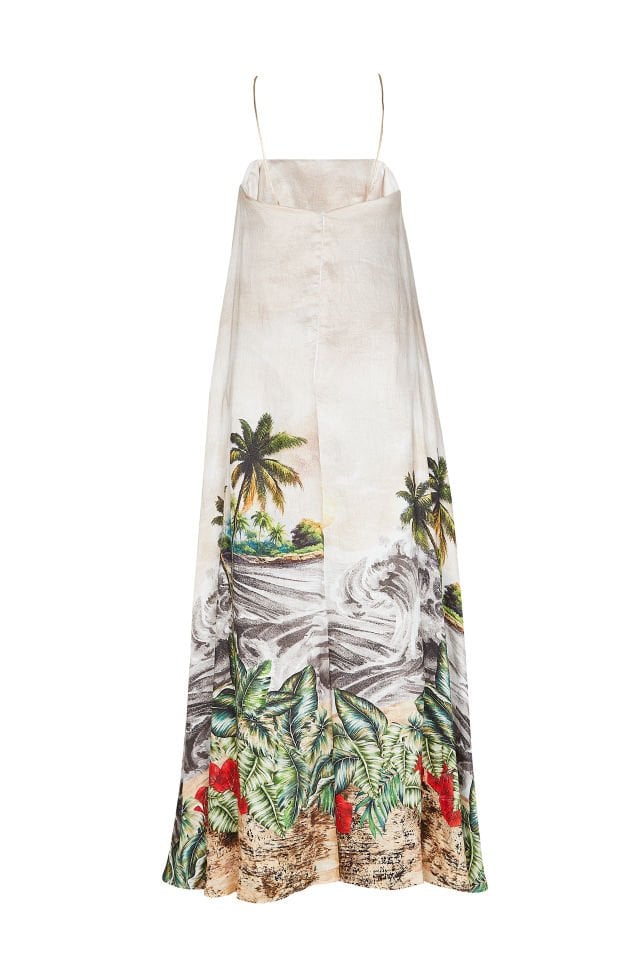 Palma Tropical Print Maxi Dress