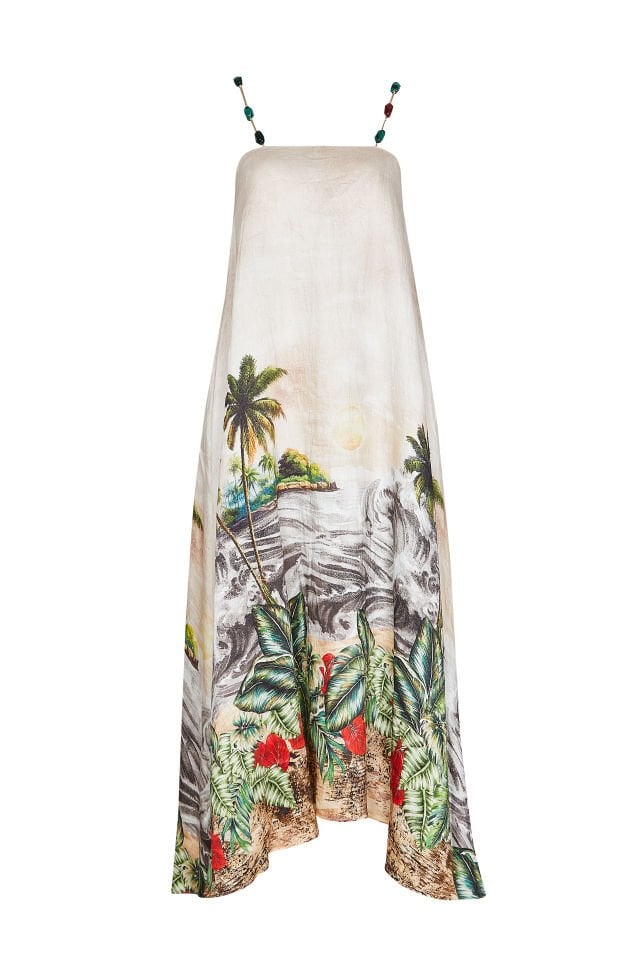 Palma Tropical Print Maxi Dress