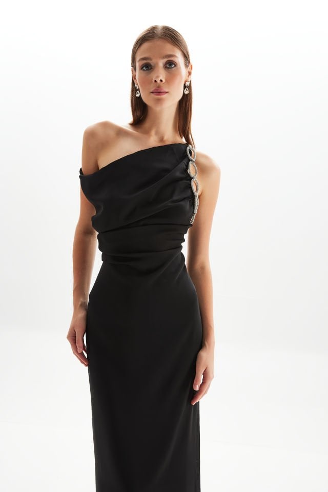 Off-shoulder Midi Dress