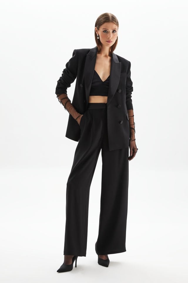 Tuxedo Suit Pants in Black