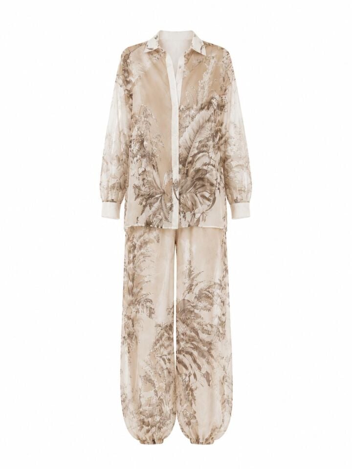 Paloma Sheer Pjama Set in White