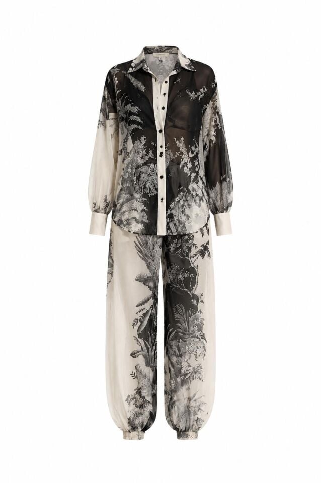 Paloma Sheer Pjama Set in Black
